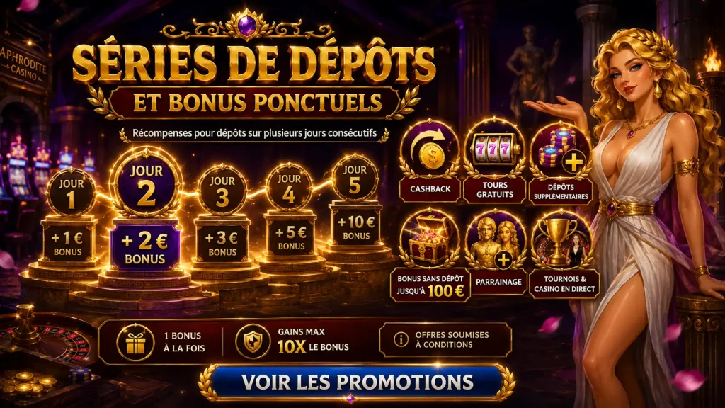 Séries de dépôts Aphrodite Casino