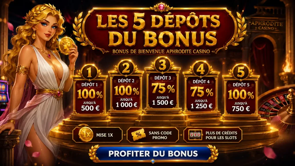 bonus de bienvenue d’Aphrodite Casino